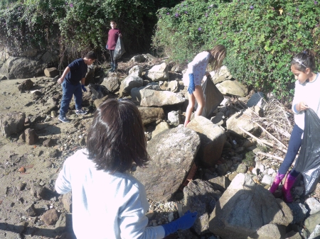 El CEIP de Lourido limpia su playa