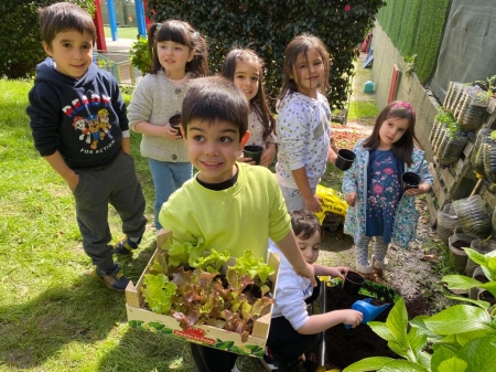 El huerto del CEIP A Doblada